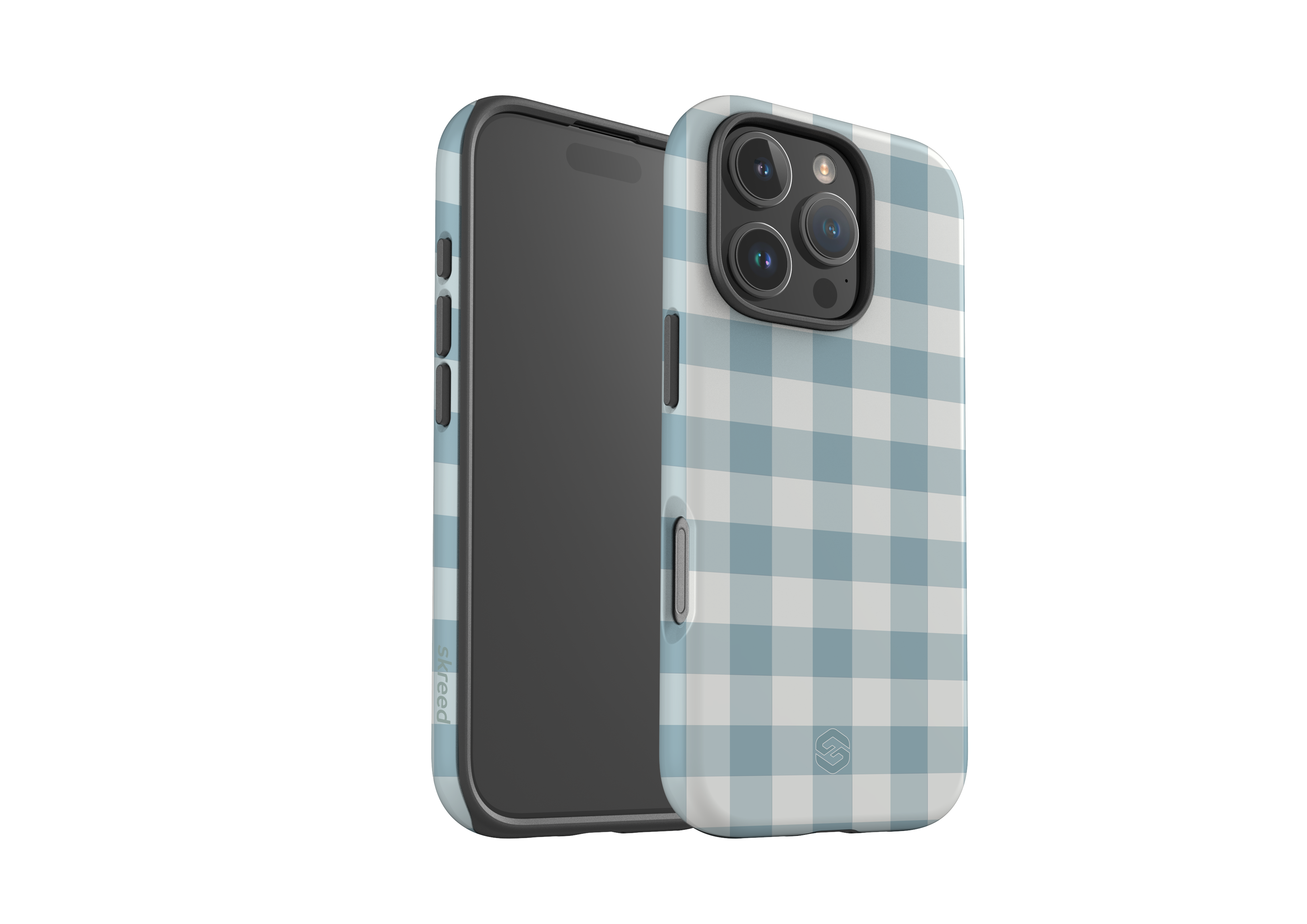 Teal Check Case - iPhone 16 Series