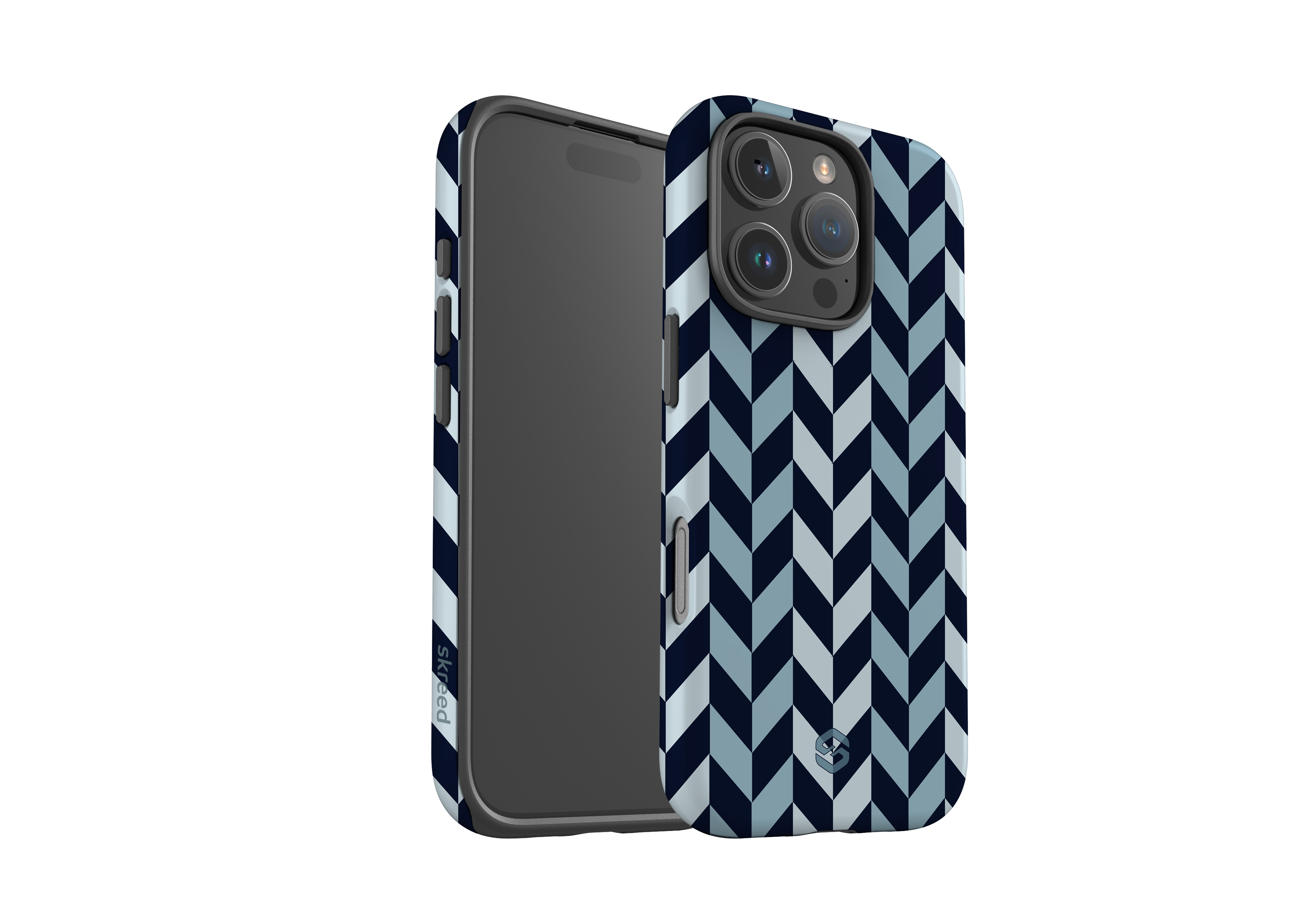 Chevron Navy Case - iPhone 16 Series