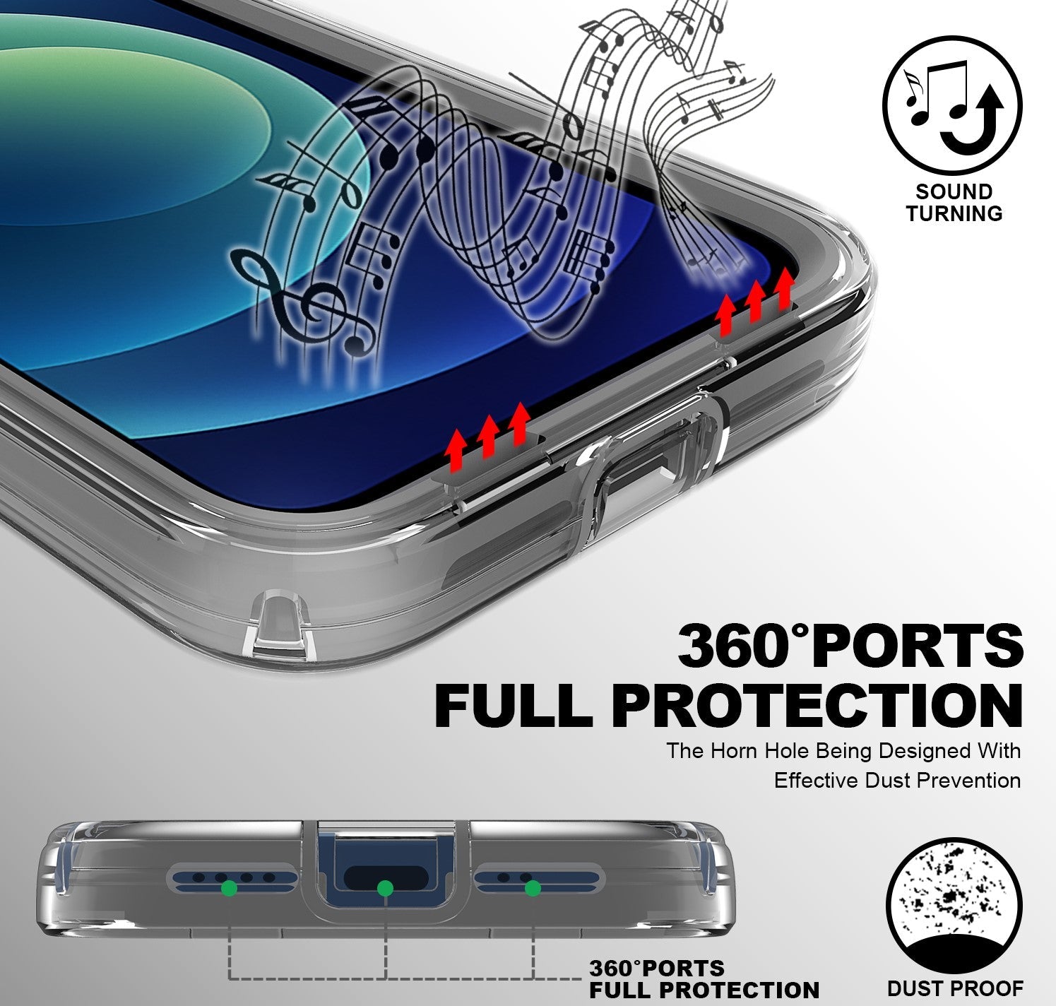 Heavy-duty clear case for iPhone 12 Pro