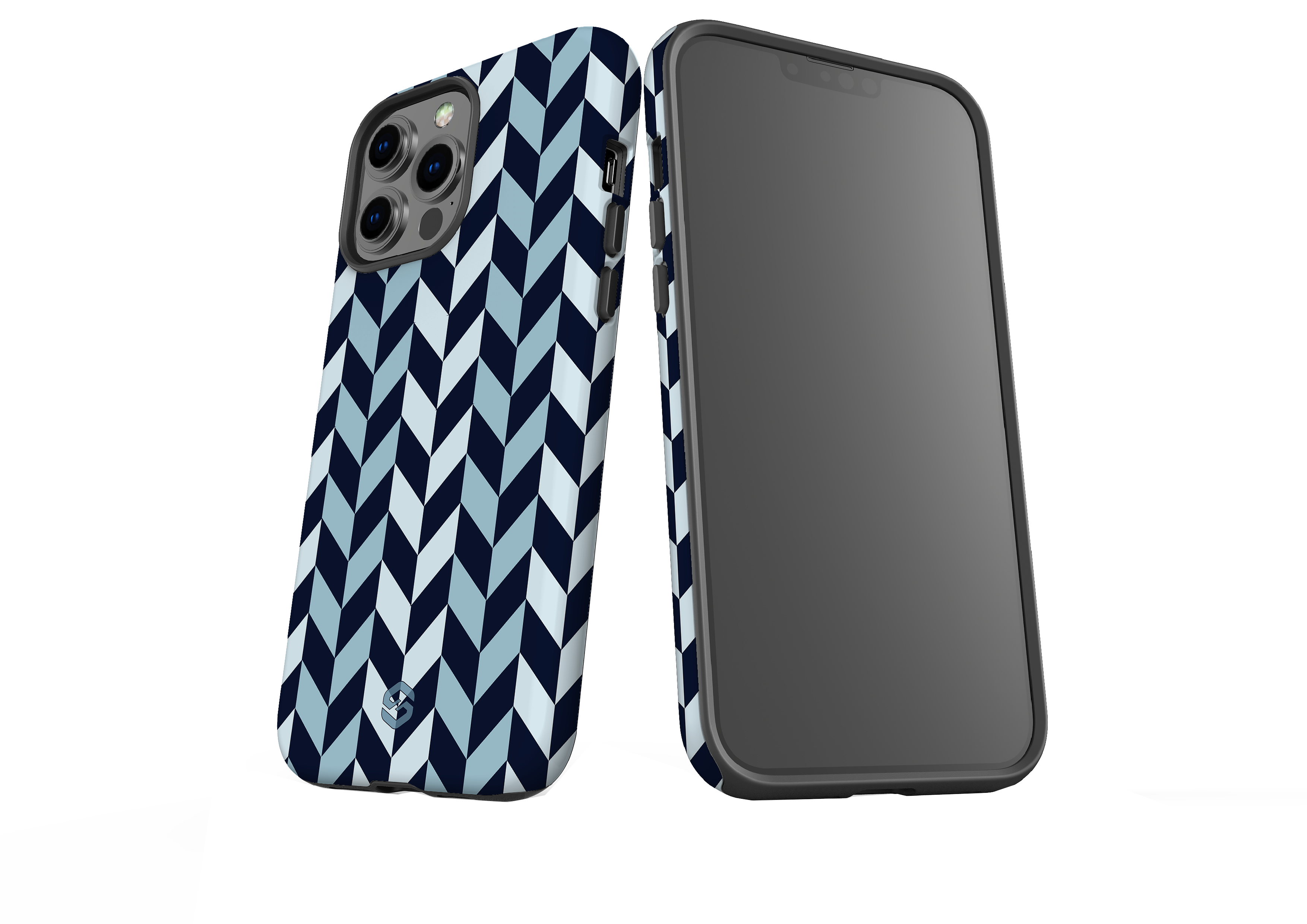 Chevron Navy Case - iPhone 13 Series