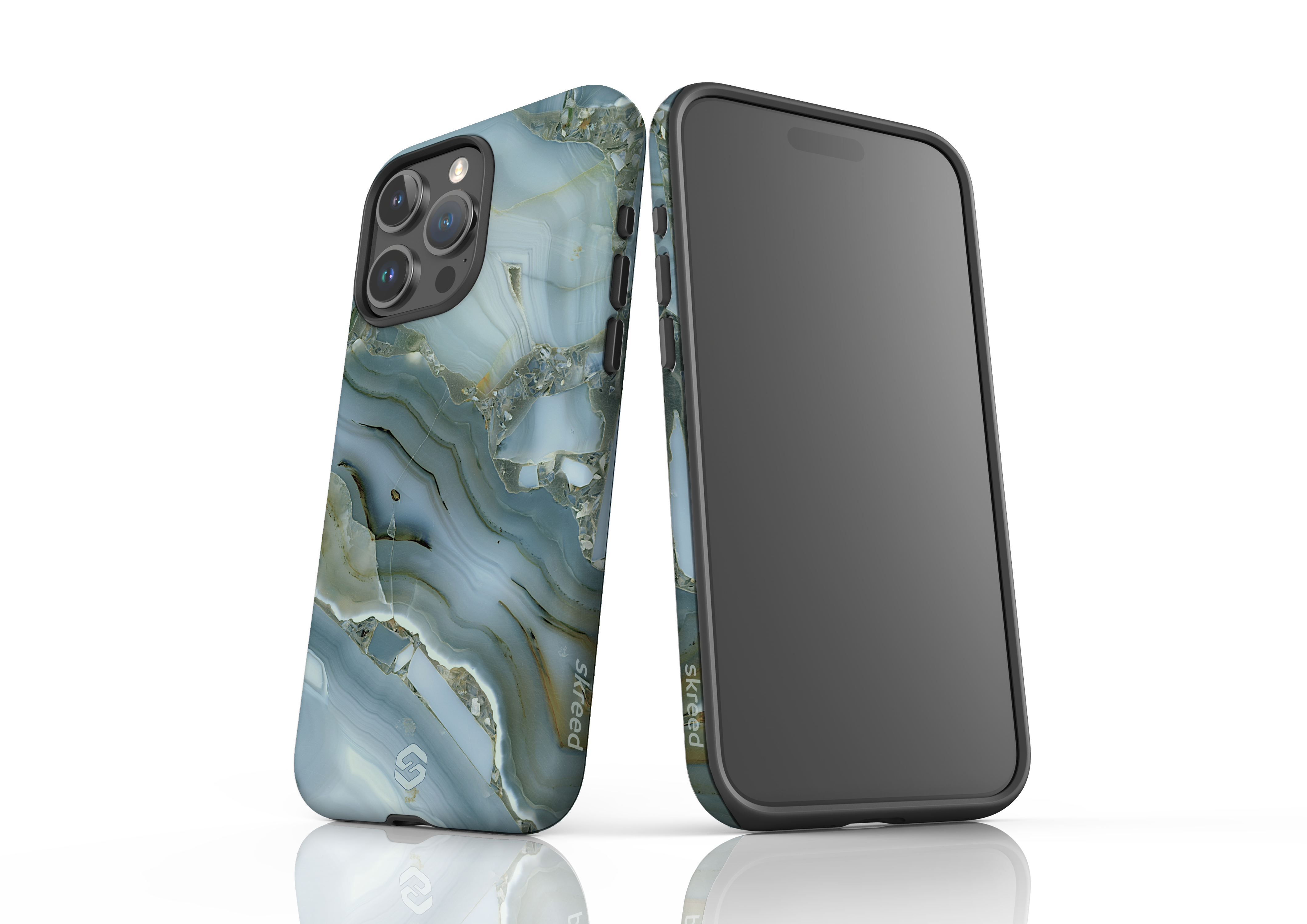 Sage Marble Case - iPhone 15 Series