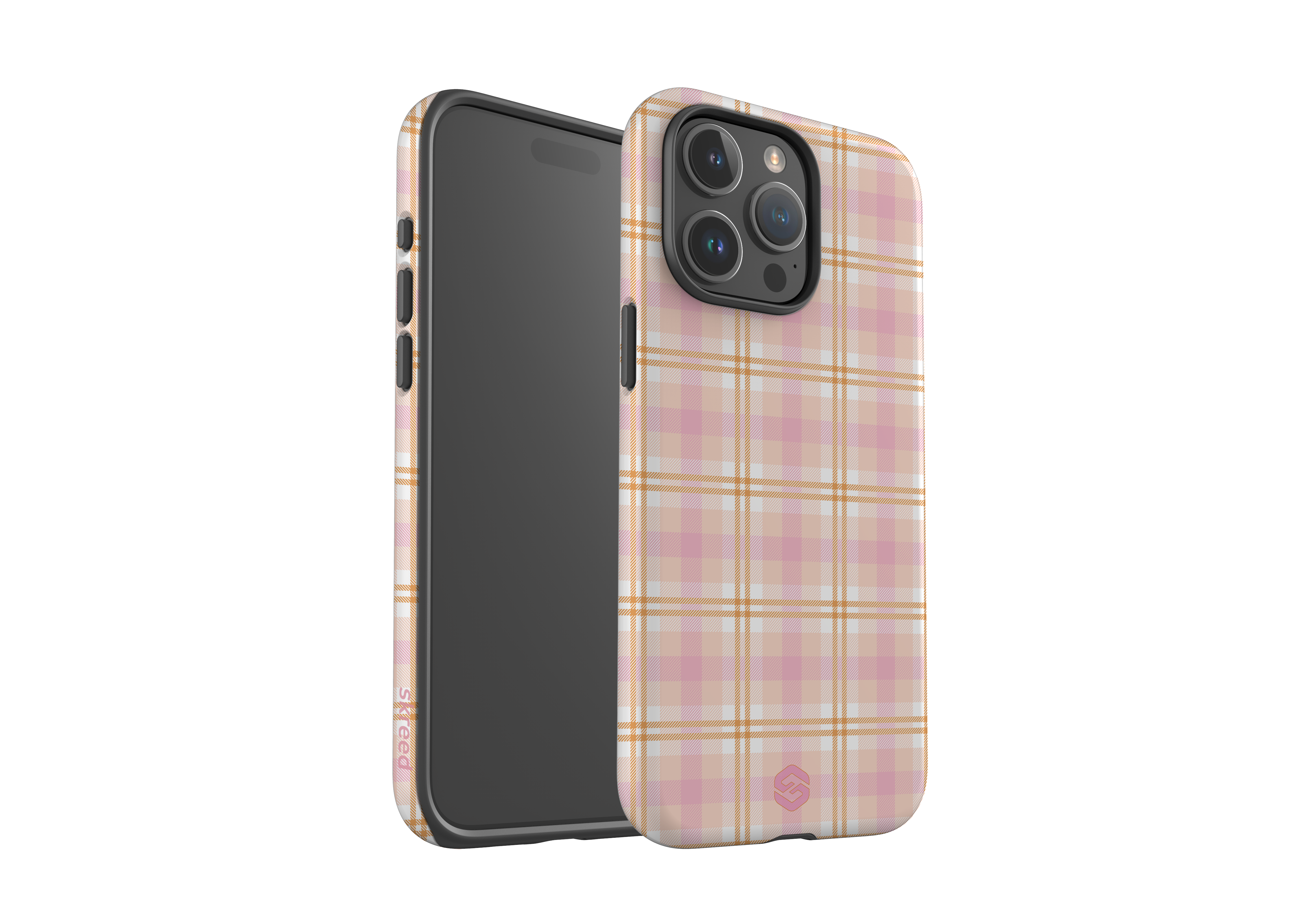 Beige Check Case - iPhone 15 Series