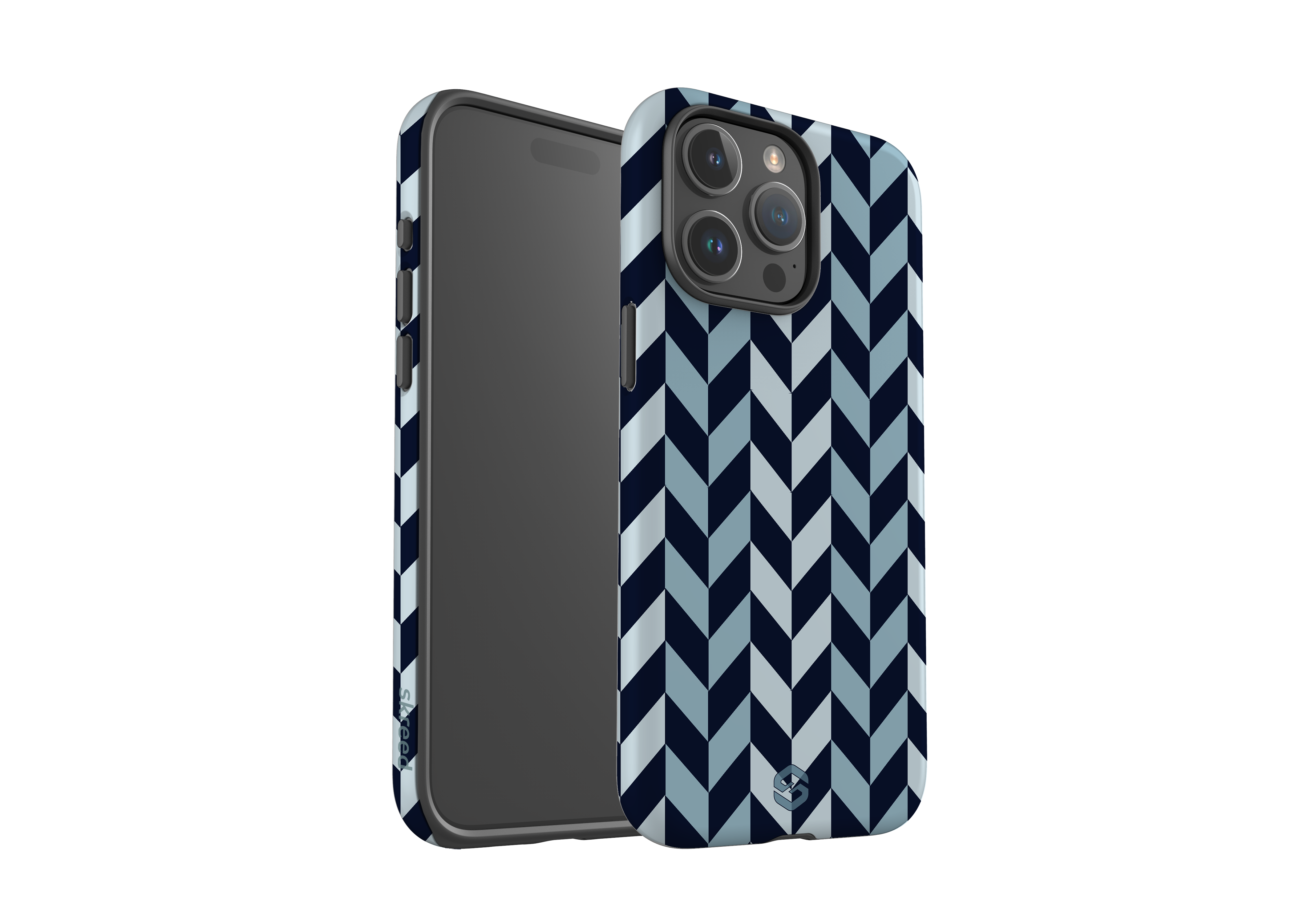 Chevron Navy Case - iPhone 15 Series