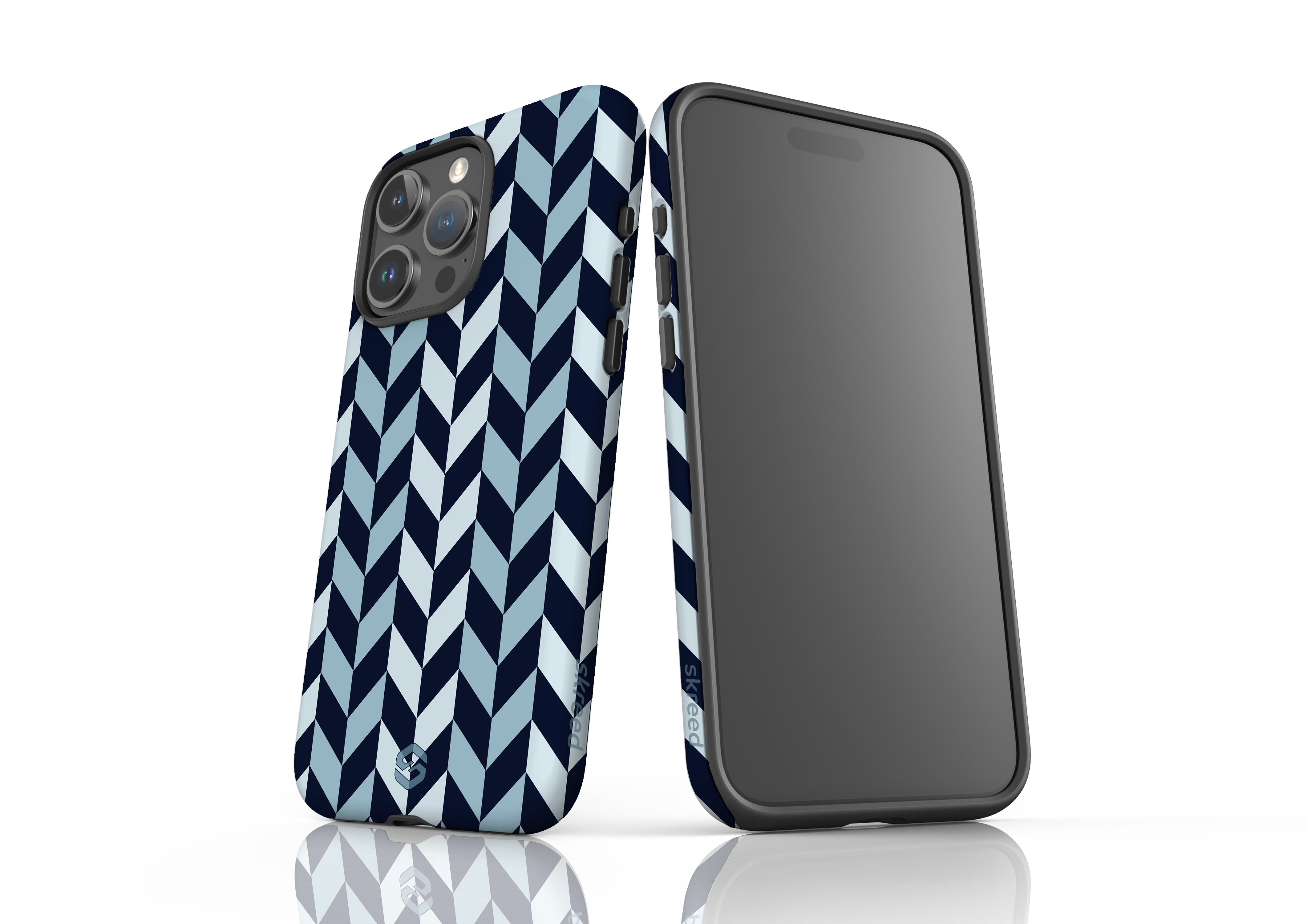 Chevron Navy Case - iPhone 15 Series